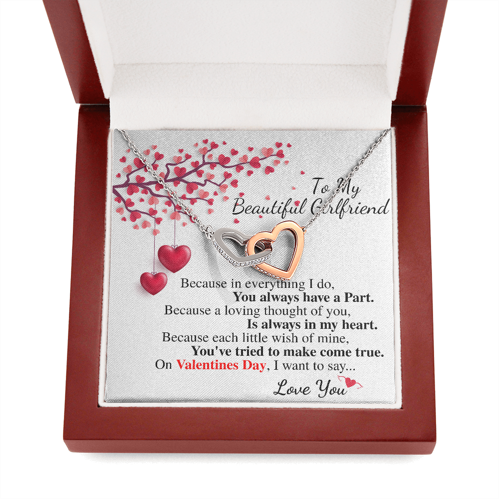To my girlfriend necklace Valentine's day gift for girlfriend Birthday gift for girlfriend Gift for anniversary , girlfriend graduation gift