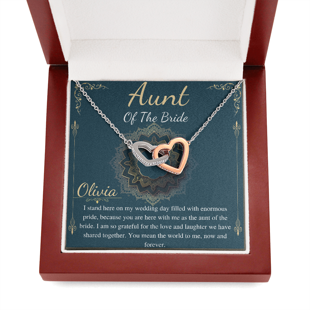 Aunt Gift, Aunt Gift From Bride, Aunt Necklace Gift - Keepsake Gift - Only an aunt can give hugs like a mother keep secrets like a sister..