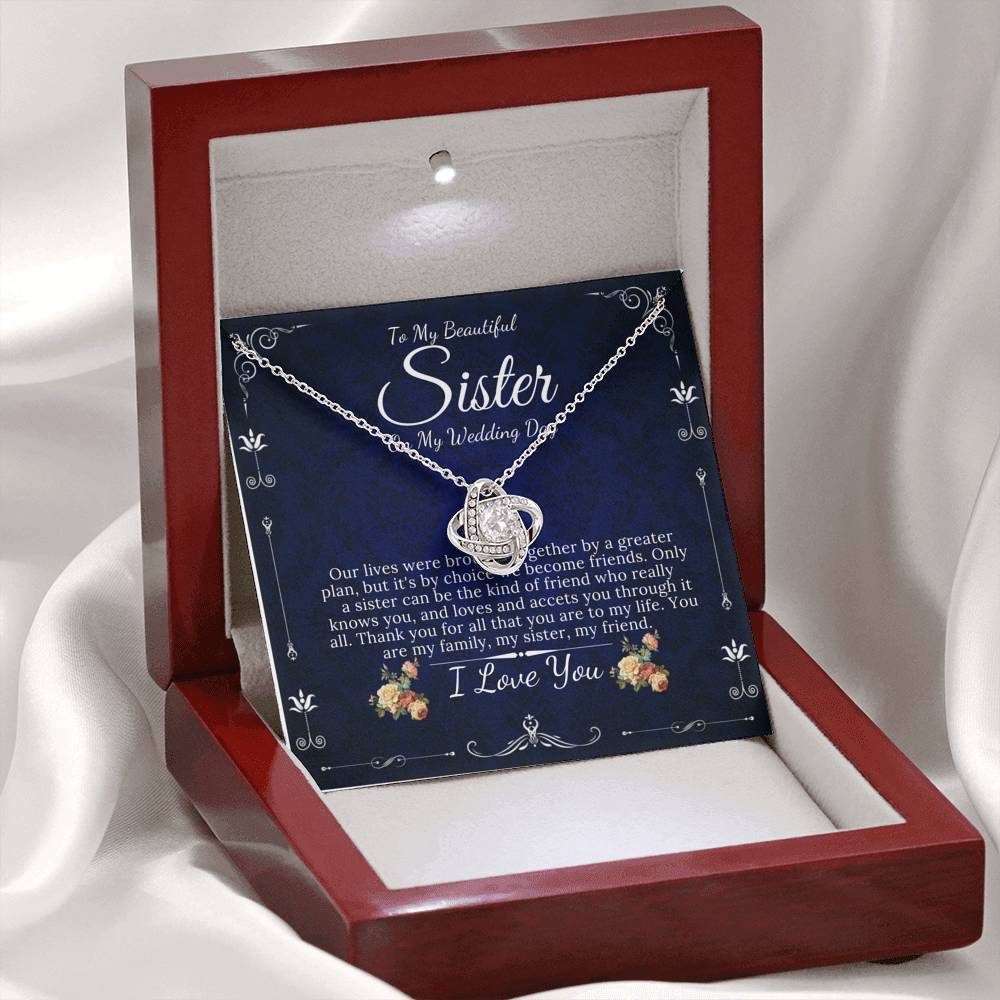 Love Knot, Gift For Sister On My Wedding, To My Sister on My Wedding Day, Thank You Letter To My Sister, Sister to Sister Gift #0093