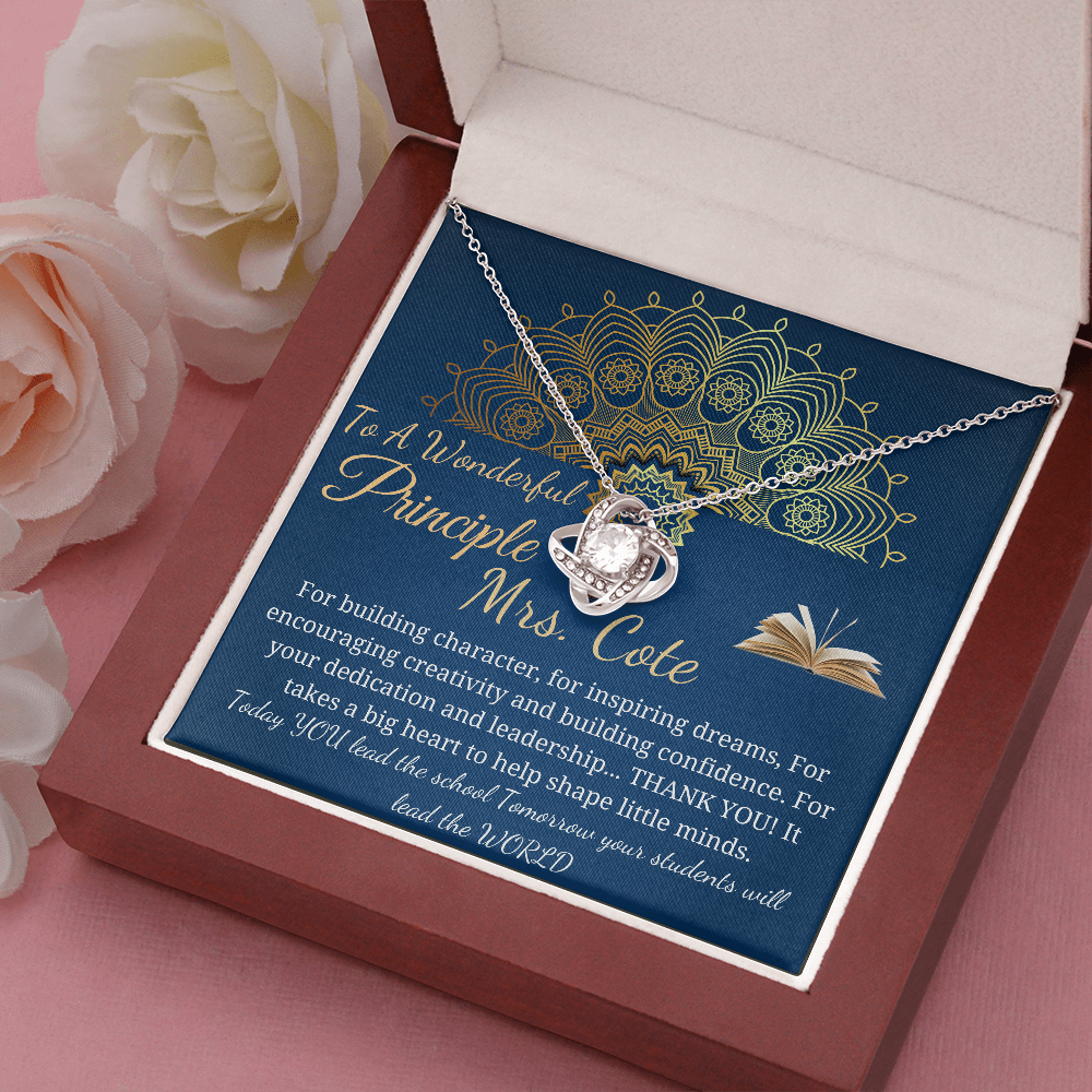 Principal Gift Personalized Principal Appreciation Gift For principal Retirement Gift Idea End Of Year Gift School Principal Love Knot #0384 cote