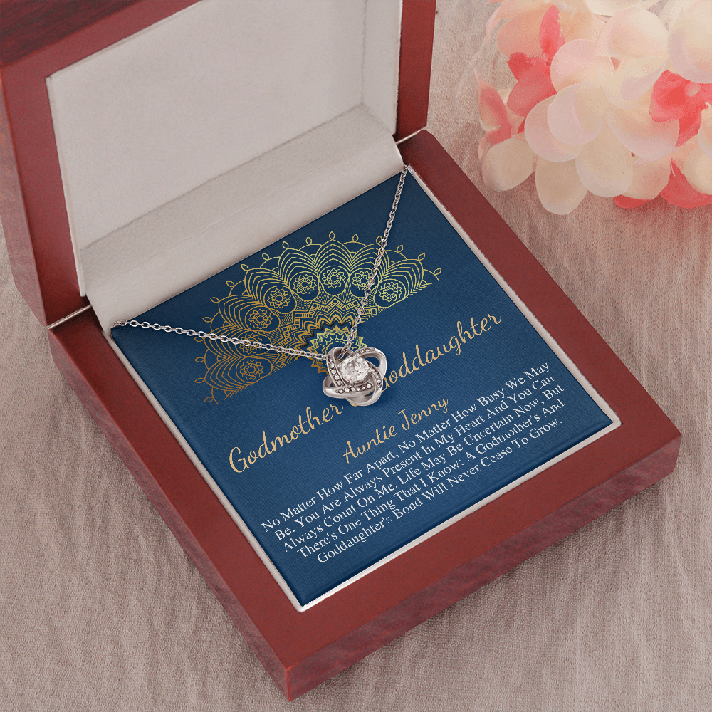Godmother & Goddaughter Necklace, Goddaughter Gift from Godmother, Jewelry for Godmother and Goddaughter, Valentine's Day Gift #1026 auntie jenny