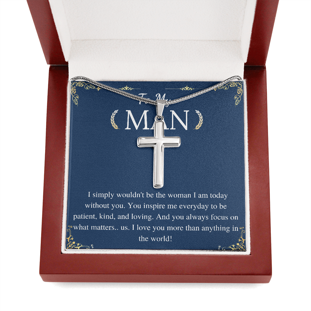 TO MY MAN CROSS NECKLACE
