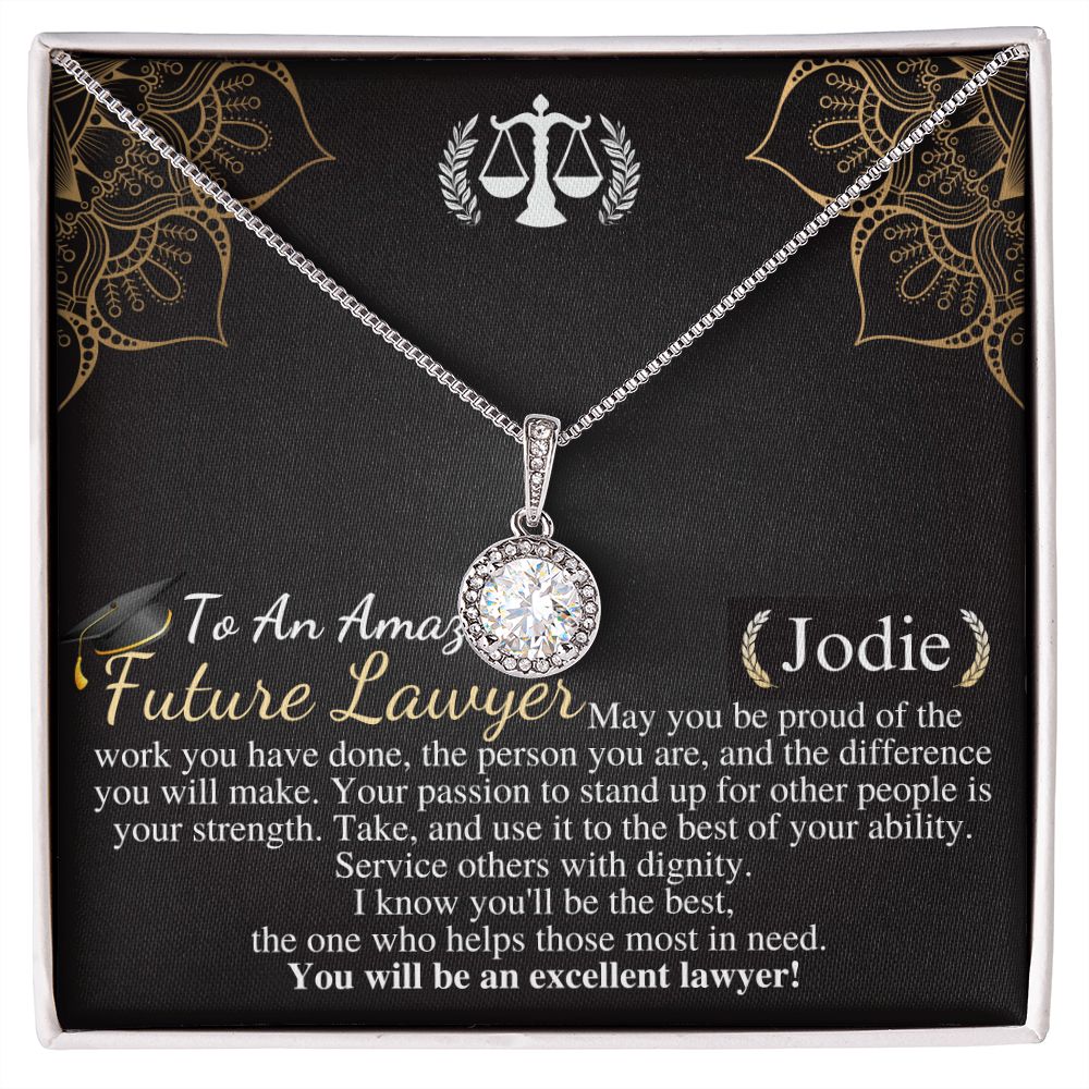 Law Student Gift, Future Lawyer Gift Necklace, Law School Graduation Gift, Lawyer Graduation gift for her, Personalized Necklace gift Jodie