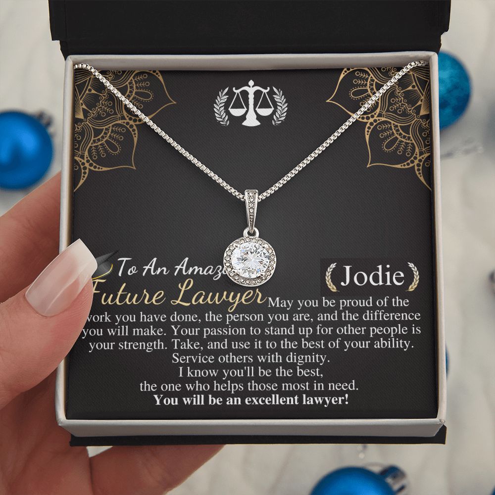 Law Student Gift, Future Lawyer Gift Necklace, Law School Graduation Gift, Lawyer Graduation gift for her, Personalized Necklace gift Jodie
