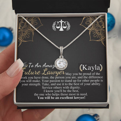 Law Student Gift, Future Lawyer Gift Necklace, Law School Graduation Gift, Lawyer Graduation gift for her, Personalized Necklace gift Kayla