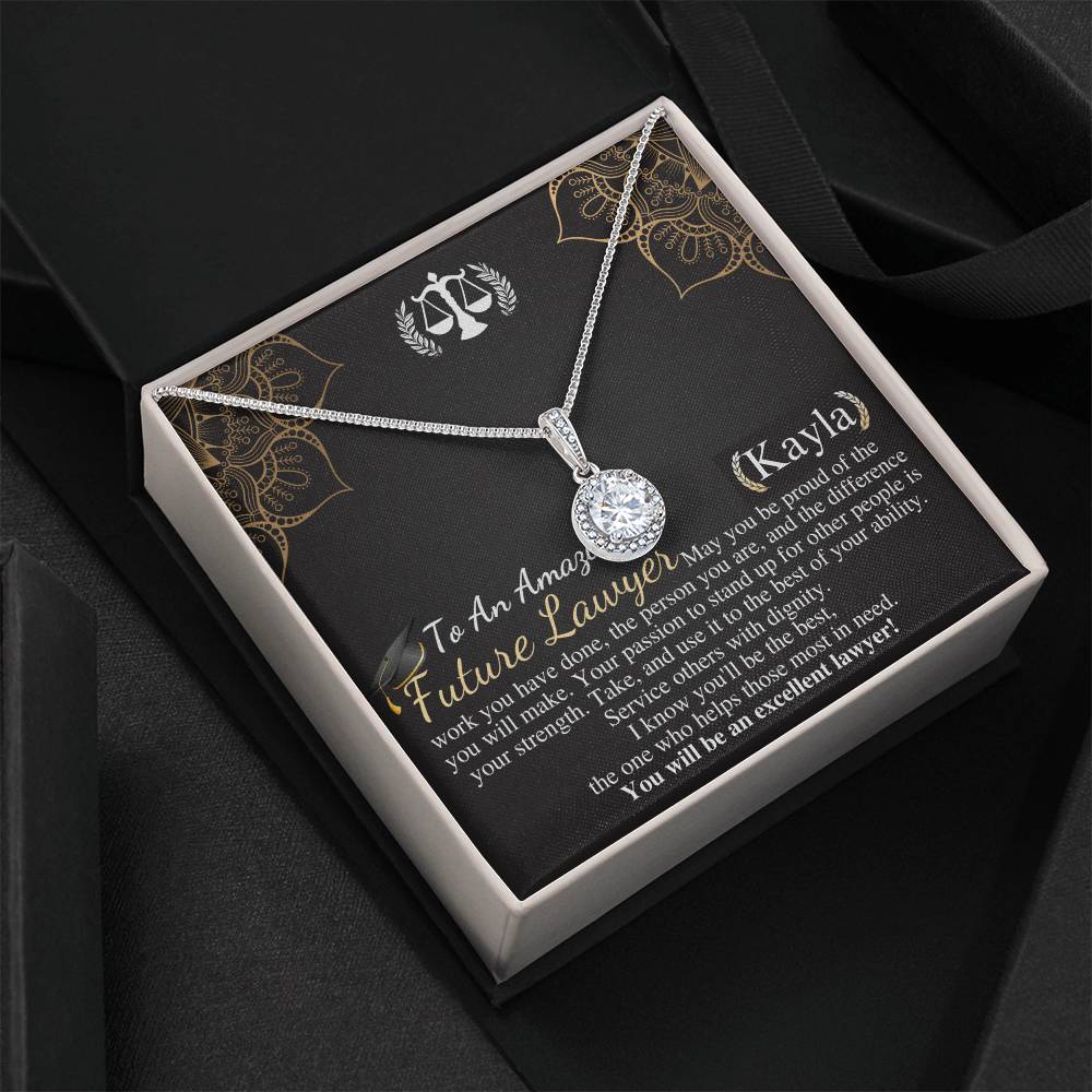 Law Student Gift, Future Lawyer Gift Necklace, Law School Graduation Gift, Lawyer Graduation gift for her, Personalized Necklace gift Kayla
