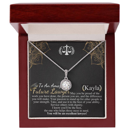 Law Student Gift, Future Lawyer Gift Necklace, Law School Graduation Gift, Lawyer Graduation gift for her, Personalized Necklace gift Kayla