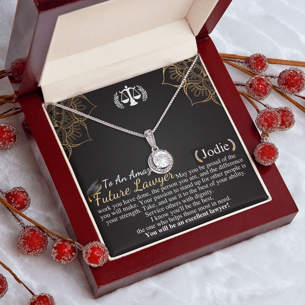 Law Student Gift, Future Lawyer Gift Necklace, Law School Graduation Gift, Lawyer Graduation gift for her, Personalized Necklace gift Jodie