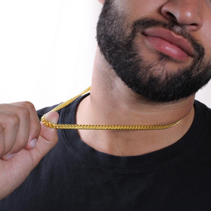 To My Man Necklace - Cuban Chain Necklace for Boyfriend, Husband, or Fiancé | Perfect Gift for Him | Christmas & Valentine's Day Gift for Boyfriend, Husband, or Fiancé