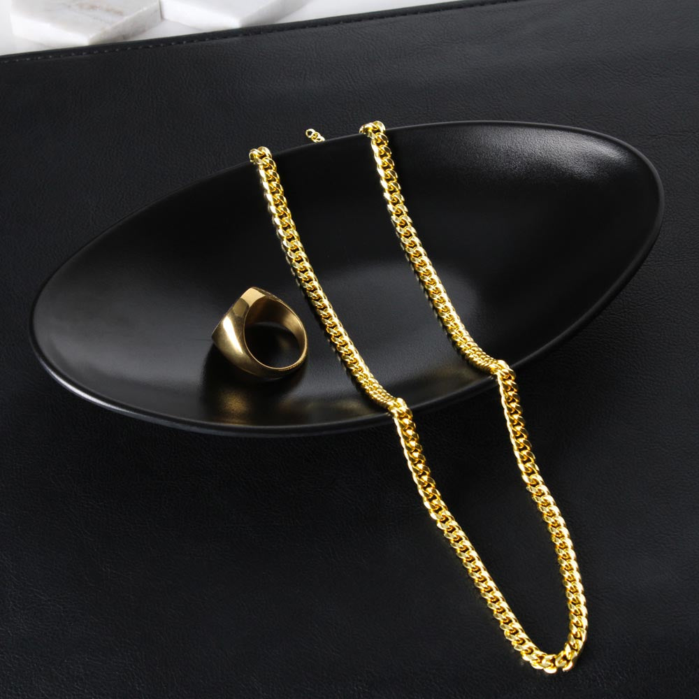 To My Man Necklace - Cuban Chain Necklace for Boyfriend, Husband, or Fiancé | Perfect Gift for Him | Christmas & Valentine's Day Gift for Boyfriend, Husband, or Fiancé 2