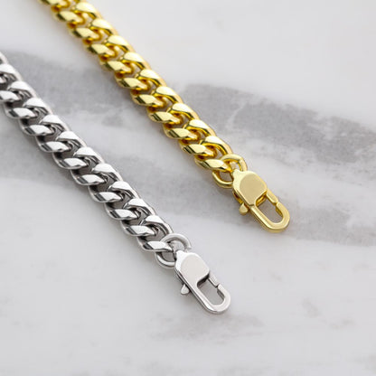 To My Man Necklace - Cuban Chain Necklace for Boyfriend, Husband, or Fiancé | Perfect Gift for Him | Christmas & Valentine's Day Gift for Boyfriend, Husband, or Fiancé