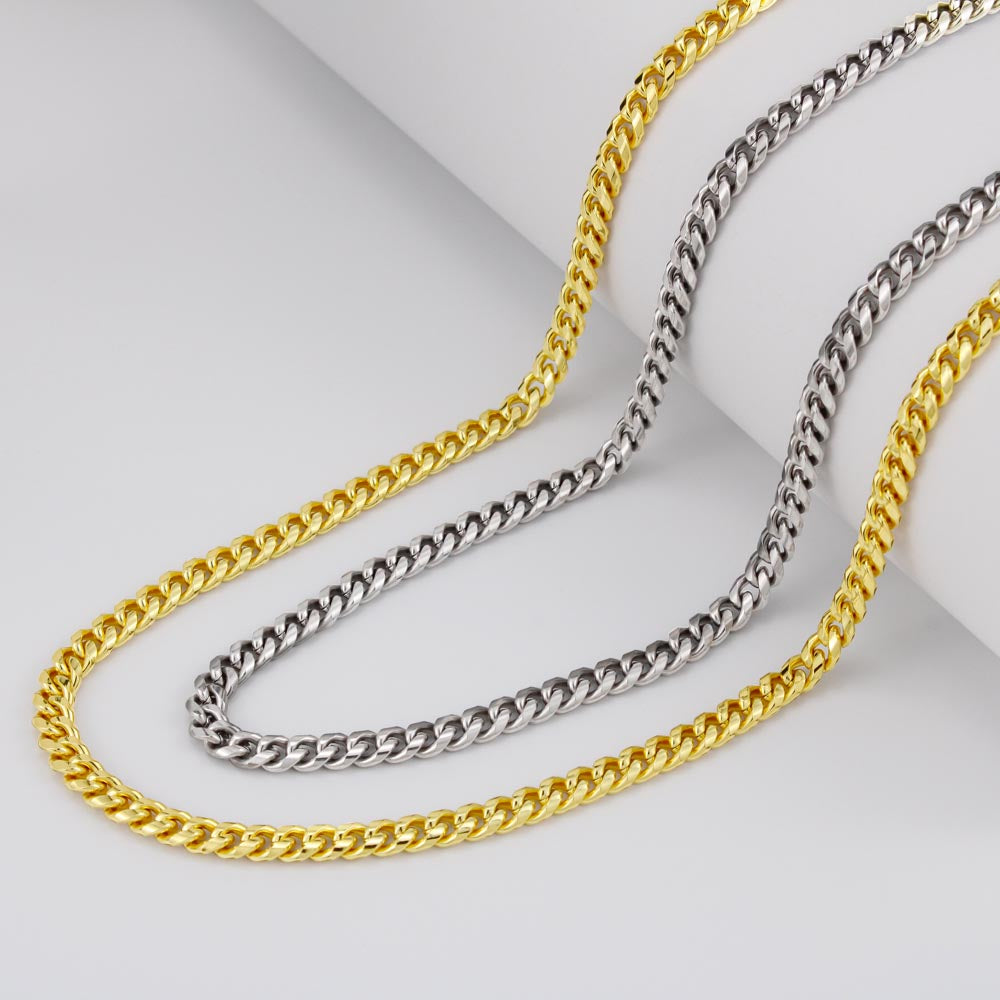To My Man Necklace - Cuban Chain Necklace for Boyfriend, Husband, or Fiancé | Perfect Gift for Him | Christmas & Valentine's Day Gift for Boyfriend, Husband, or Fiancé