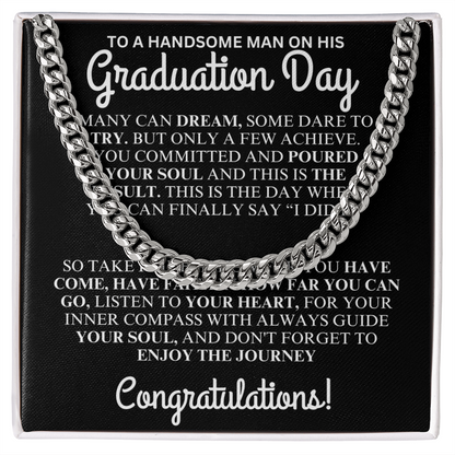 to a handsome man on your graduation day chain necklace