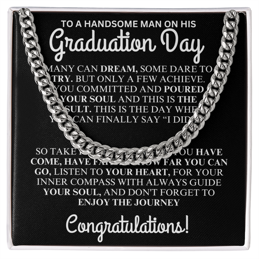 to a handsome man on your graduation day chain necklace
