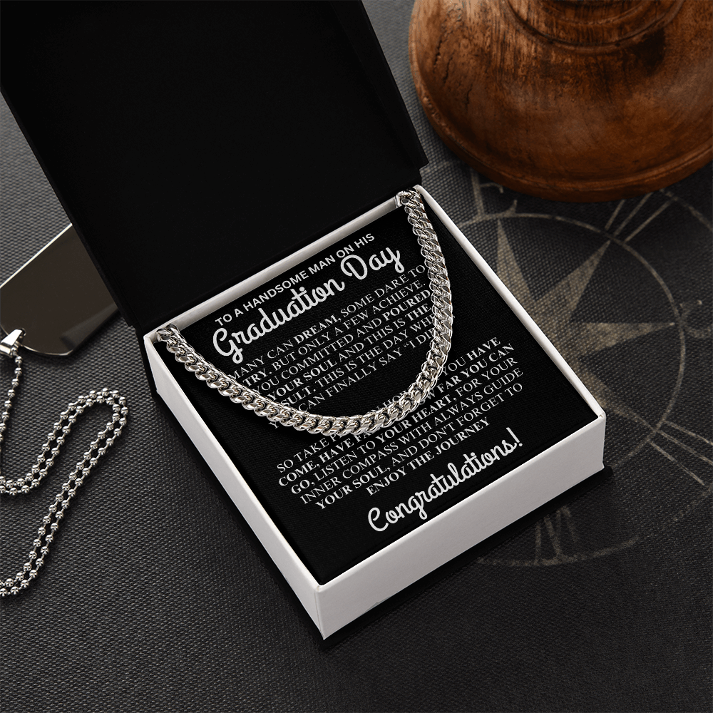 to a handsome man on your graduation day chain necklace