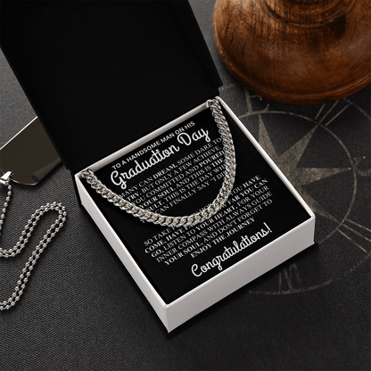 to a handsome man on your graduation day chain necklace