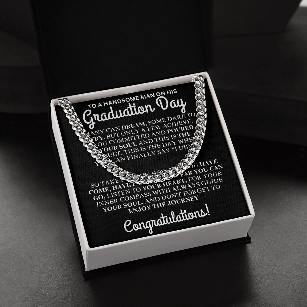 to a handsome man on your graduation day chain necklace