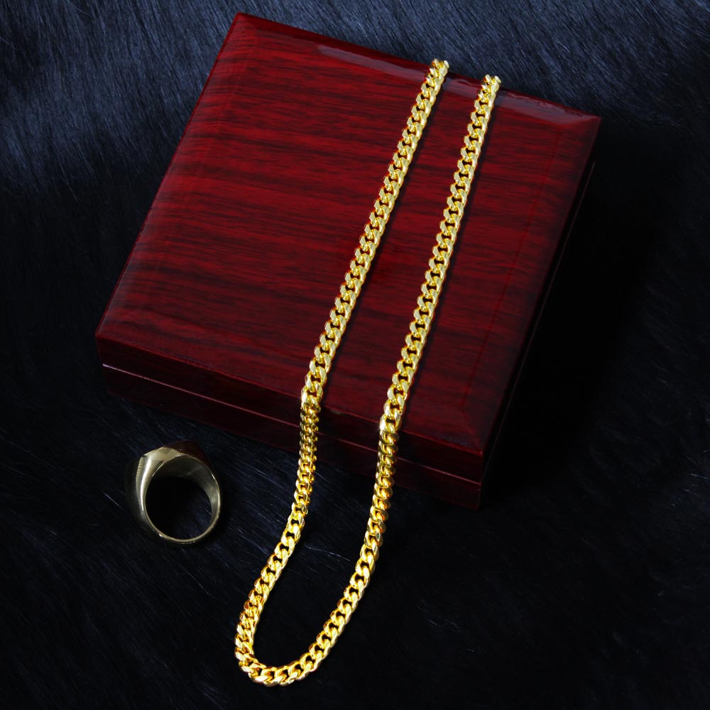 To My Man Necklace - Cuban Chain Necklace for Boyfriend, Husband, or Fiancé | Perfect Gift for Him | Christmas & Valentine's Day Gift for Boyfriend, Husband, or Fiancé