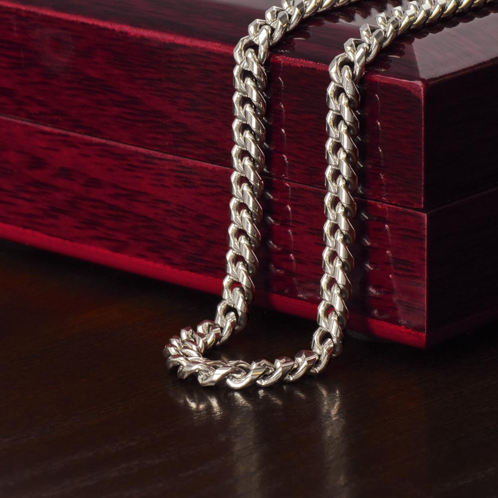 To My Man Necklace - Cuban Chain Necklace for Boyfriend, Husband, or Fiancé | Perfect Gift for Him | Christmas & Valentine's Day Gift for Boyfriend, Husband, or Fiancé
