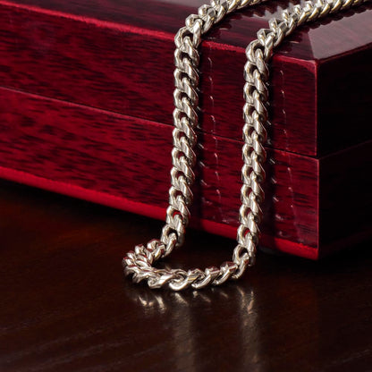 To My Man Necklace - Cuban Chain Necklace for Boyfriend, Husband, or Fiancé | Perfect Gift for Him | Christmas & Valentine's Day Gift for Boyfriend, Husband, or Fiancé