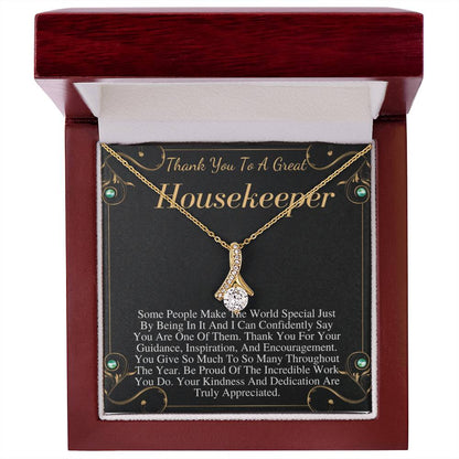 Housekeeper Gift, Housekeeper Necklace, Housekeeper Jewelry, Housekeeper Thank You,Housekeeper Appreciation, Housekeeper Christmas Gift w/o name