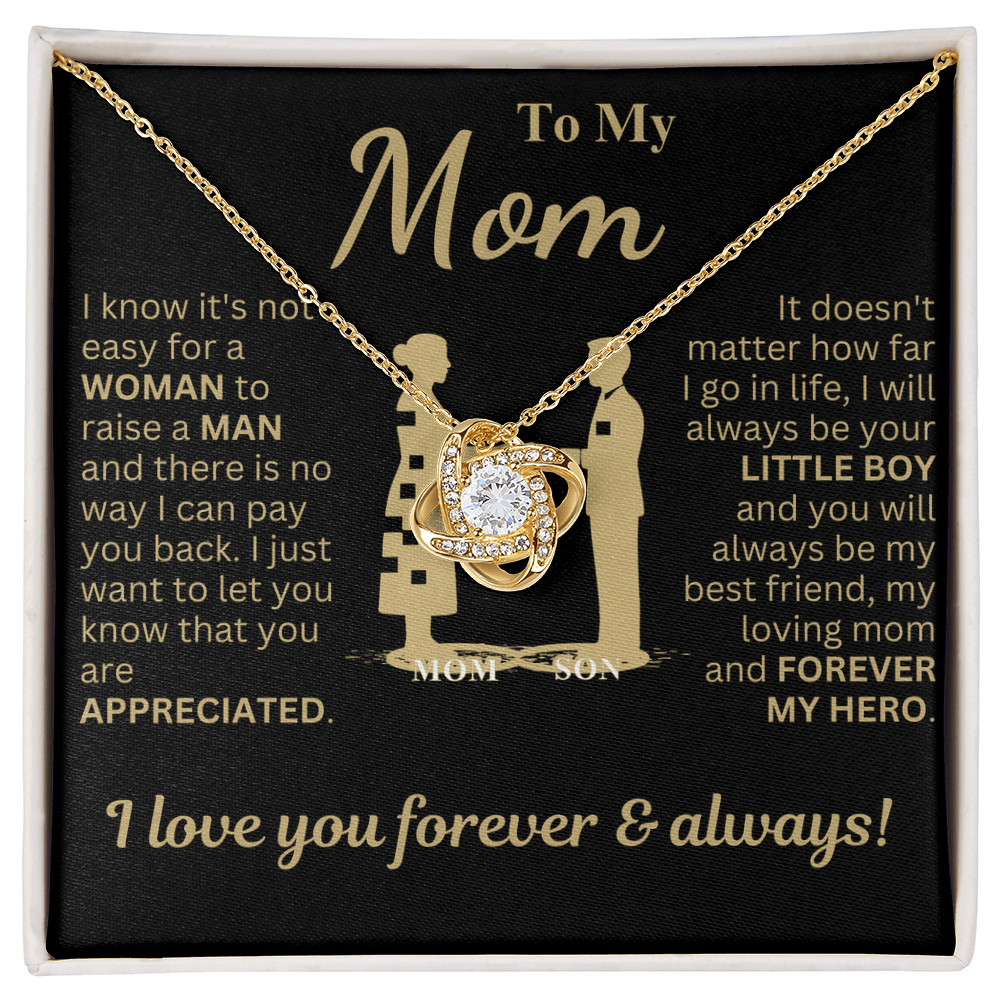 To my mom puzzle love knot