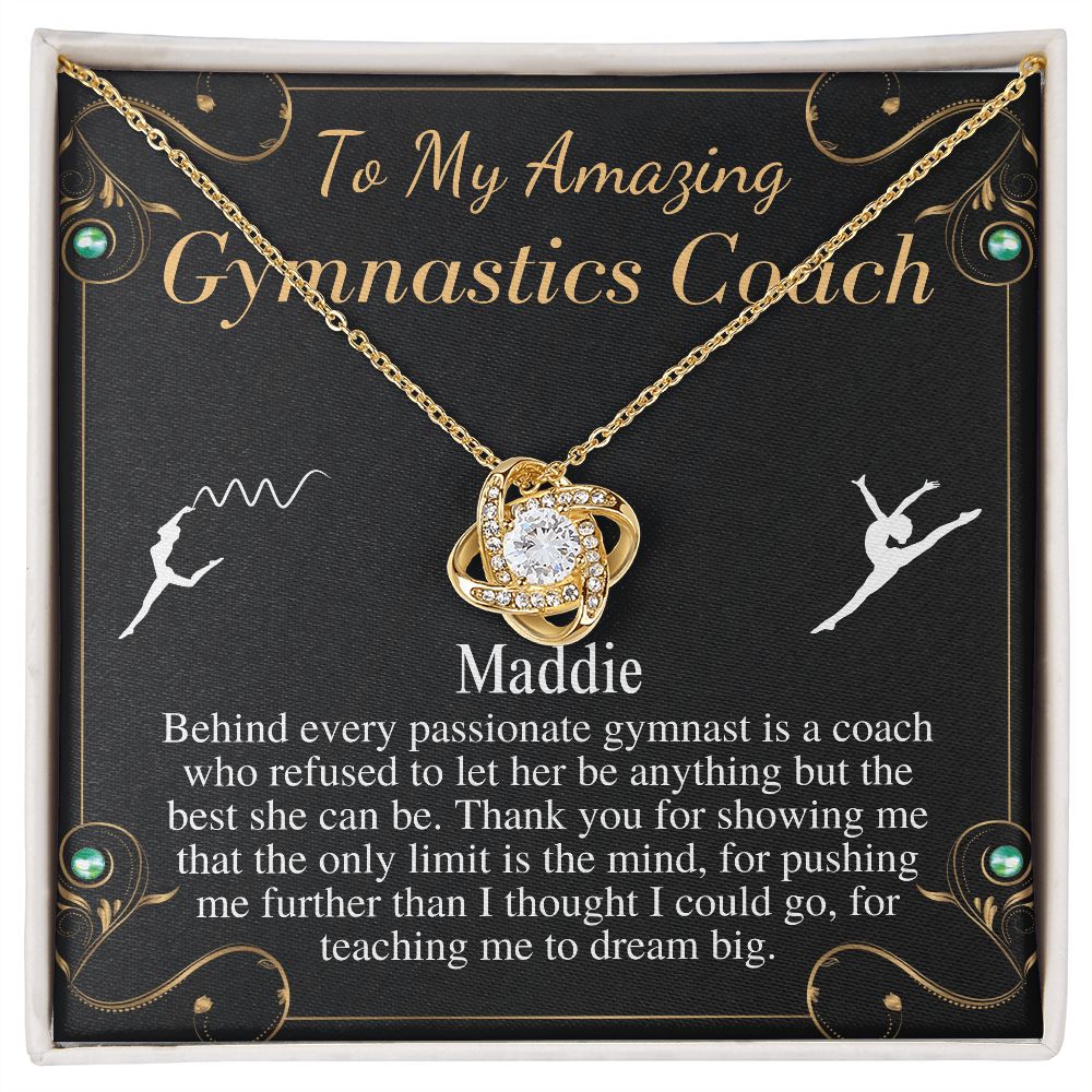 Gymnastics Coach Gift for Women | Leaving Gift for Gymnastics Coach | A Truly Amazing Gymnastics Coach Gift Necklace, Christmas Gift #0752 Maddie