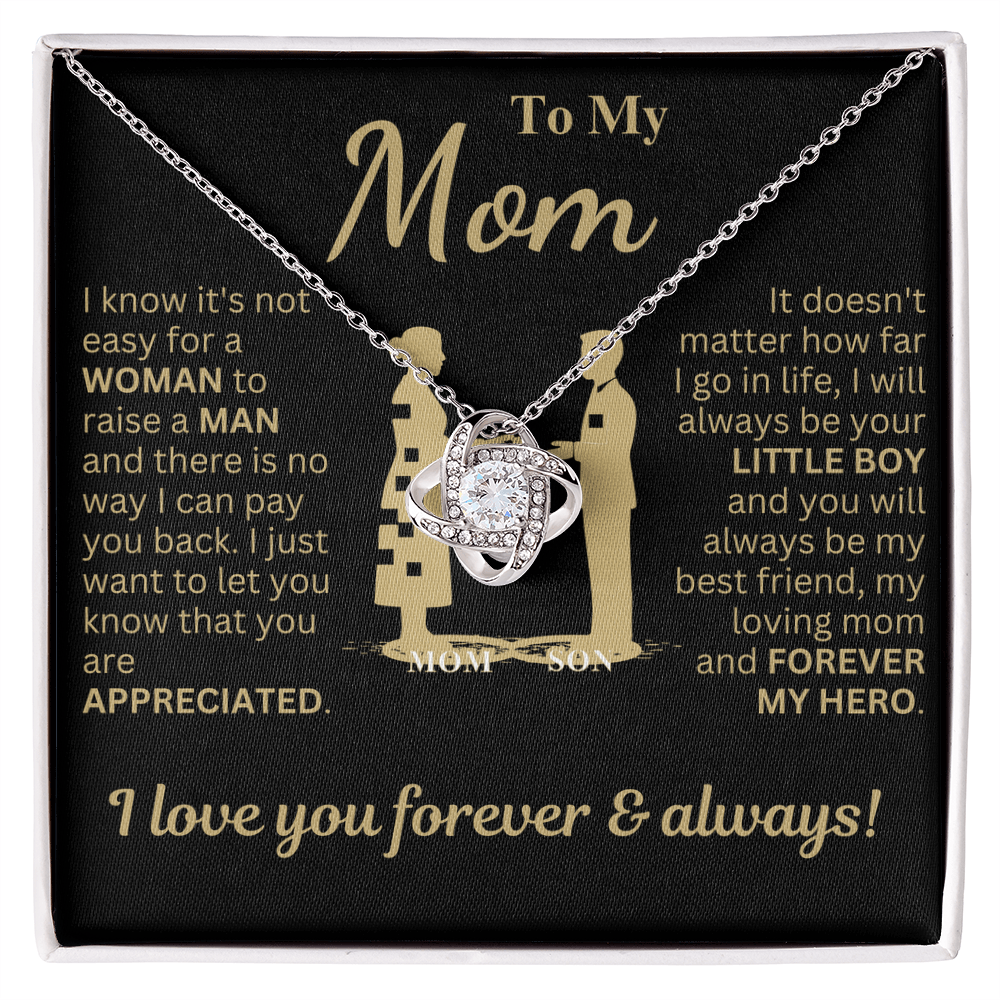To my mom puzzle love knot