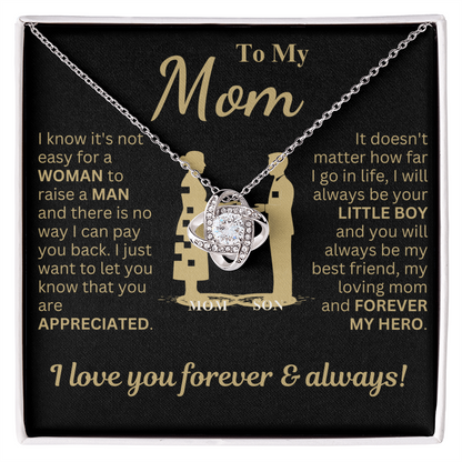 To my mom puzzle love knot
