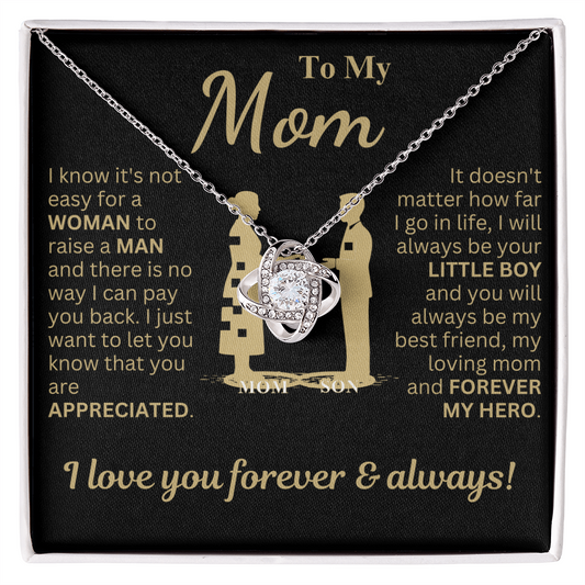 To my mom puzzle love knot