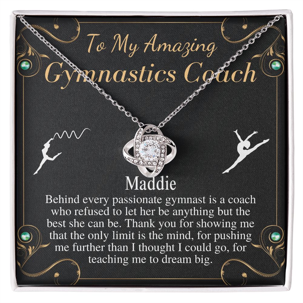 Gymnastics Coach Gift for Women | Leaving Gift for Gymnastics Coach | A Truly Amazing Gymnastics Coach Gift Necklace, Christmas Gift #0752 Maddie
