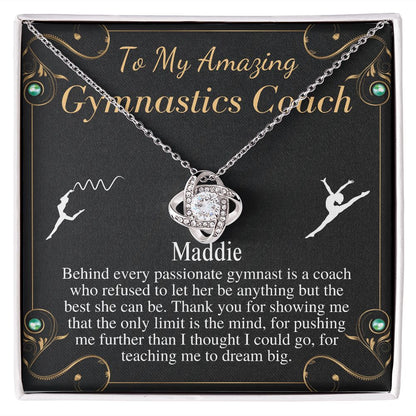 Gymnastics Coach Gift for Women | Leaving Gift for Gymnastics Coach | A Truly Amazing Gymnastics Coach Gift Necklace, Christmas Gift #0752 Maddie