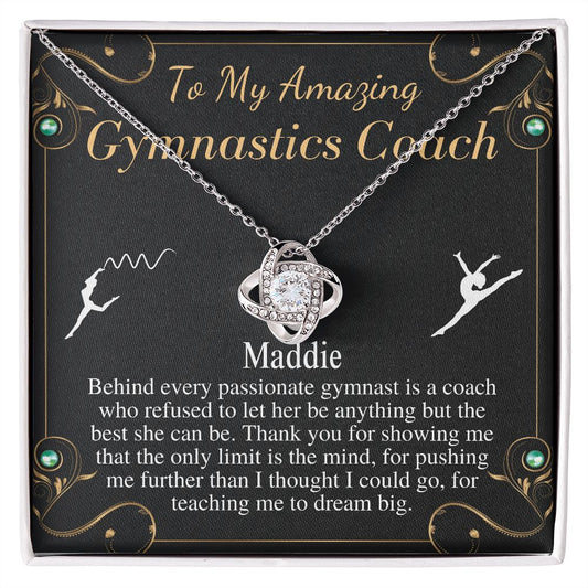 Gymnastics Coach Gift for Women | Leaving Gift for Gymnastics Coach | A Truly Amazing Gymnastics Coach Gift Necklace, Christmas Gift #0752 Maddie