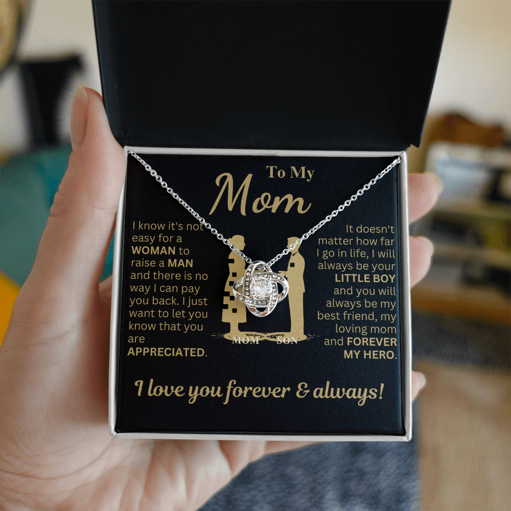 To my mom puzzle love knot