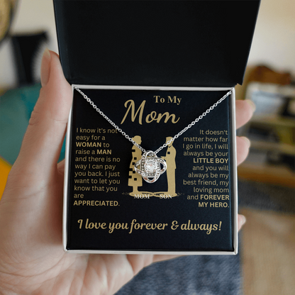 To my mom puzzle love knot