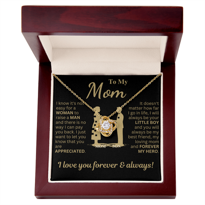To my mom puzzle love knot