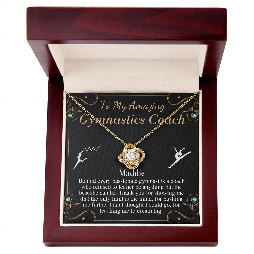 Gymnastics Coach Gift for Women | Leaving Gift for Gymnastics Coach | A Truly Amazing Gymnastics Coach Gift Necklace, Christmas Gift #0752 Maddie
