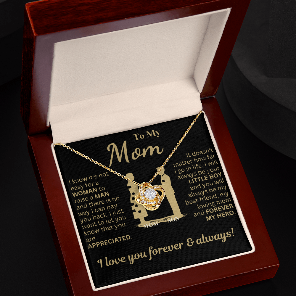 To my mom puzzle love knot