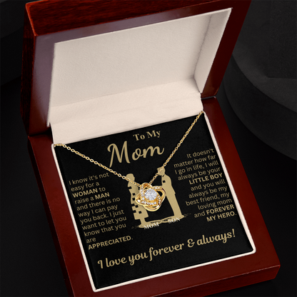 To my mom puzzle love knot