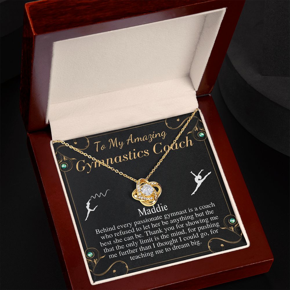 Gymnastics Coach Gift for Women | Leaving Gift for Gymnastics Coach | A Truly Amazing Gymnastics Coach Gift Necklace, Christmas Gift #0752 Maddie