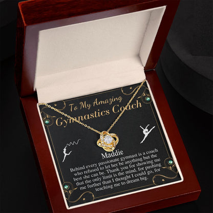Gymnastics Coach Gift for Women | Leaving Gift for Gymnastics Coach | A Truly Amazing Gymnastics Coach Gift Necklace, Christmas Gift #0752 Maddie