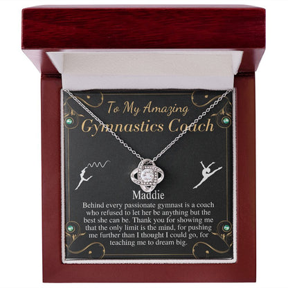 Gymnastics Coach Gift for Women | Leaving Gift for Gymnastics Coach | A Truly Amazing Gymnastics Coach Gift Necklace, Christmas Gift #0752 Maddie