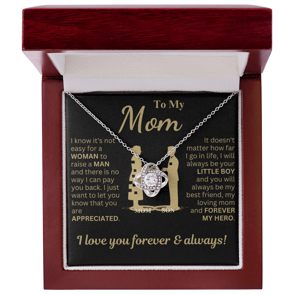 To my mom puzzle love knot