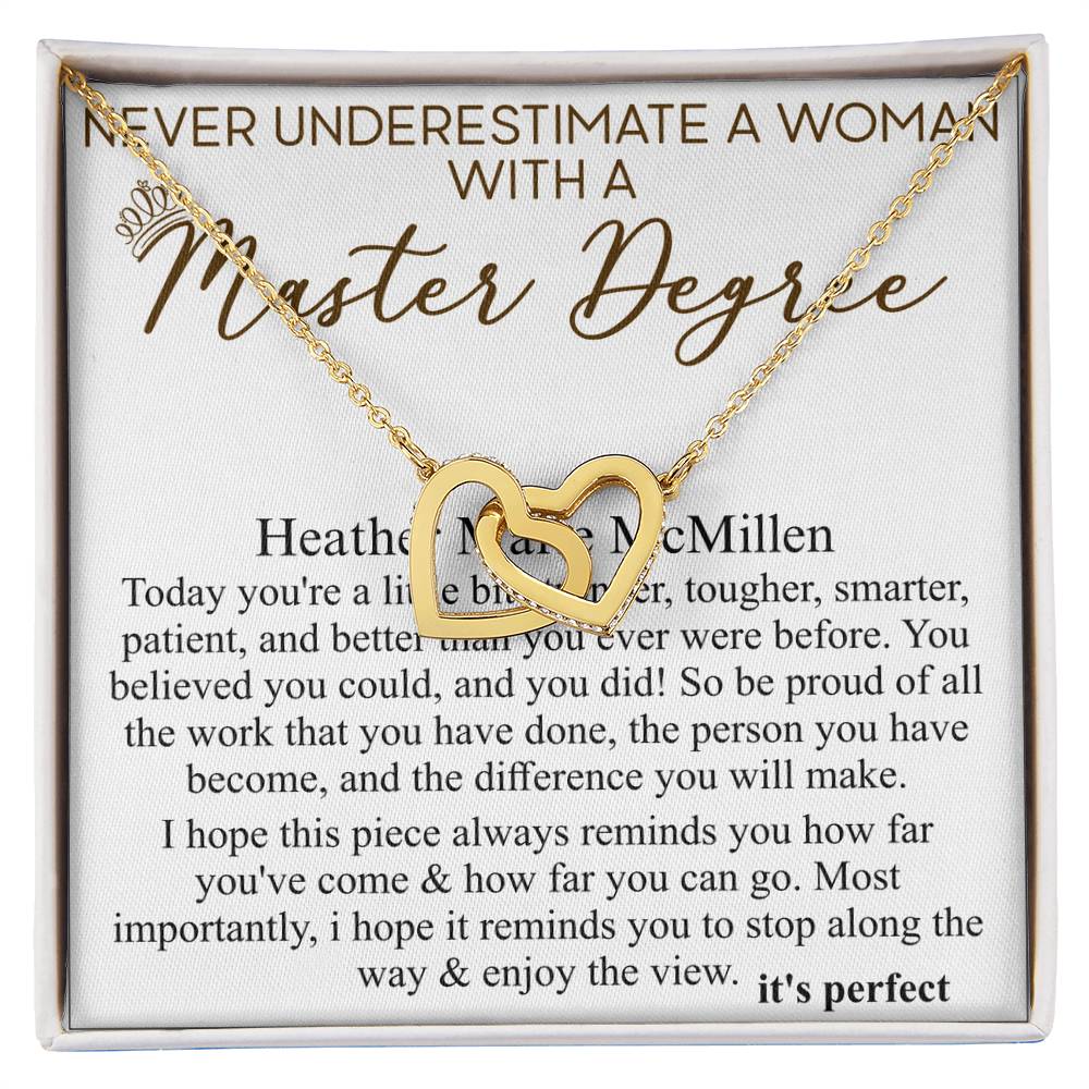 Masters Graduation Gift, Grad Gift for Her, Masters Degree Graduation, Graduation Gift Masters, Master Degree Necklace, MS MA Degree Gift Heather Marie McMillen1
