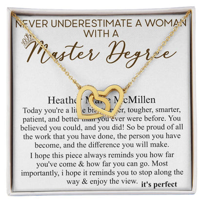 Masters Graduation Gift, Grad Gift for Her, Masters Degree Graduation, Graduation Gift Masters, Master Degree Necklace, MS MA Degree Gift Heather Marie McMillen1