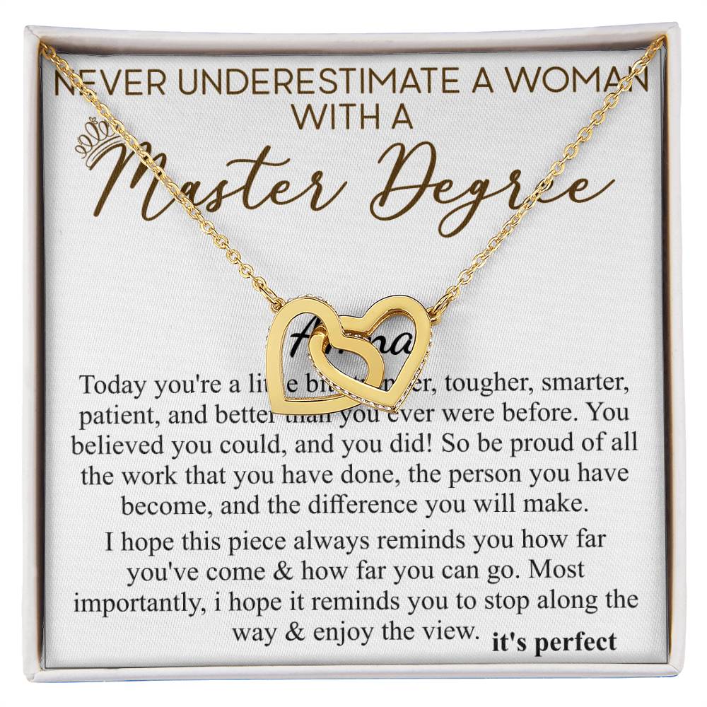 Masters Graduation Gift, Grad Gift for Her, Masters Degree Graduation, Graduation Gift Masters, Master Degree Necklace, MS MA Degree Gift Amna