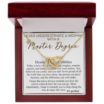 Masters Graduation Gift, Grad Gift for Her, Masters Degree Graduation, Graduation Gift Masters, Master Degree Necklace, MS MA Degree Gift Heather Marie McMillen1