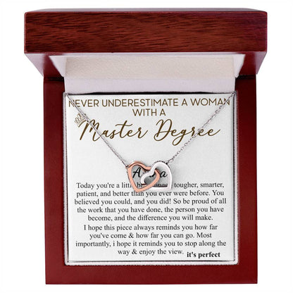 Masters Graduation Gift, Grad Gift for Her, Masters Degree Graduation, Graduation Gift Masters, Master Degree Necklace, MS MA Degree Gift Amna