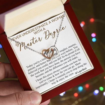 Masters Graduation Gift, Grad Gift for Her, Masters Degree Graduation, Graduation Gift Masters, Master Degree Necklace, MS MA Degree Gift Amna