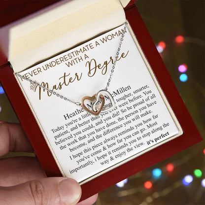 Masters Graduation Gift, Grad Gift for Her, Masters Degree Graduation, Graduation Gift Masters, Master Degree Necklace, MS MA Degree Gift Heather Marie McMillen1